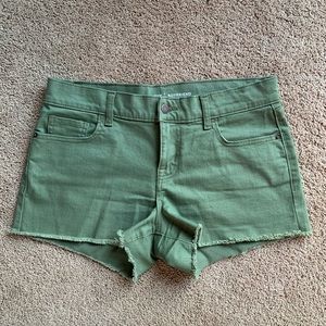 Old Navy Green Frayed Shorts